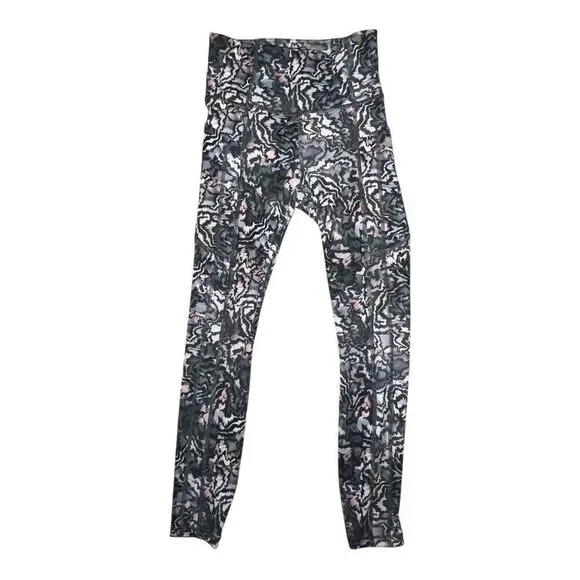 Athleta Gray Print Ultimate Stash 7/8 Tight XXS NWOT - Picture 2 of 9